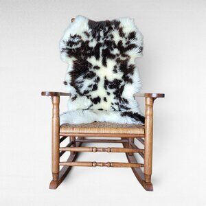 Genuine Holland Sheepskin Rug Big Cream Spotted 46" x 27"